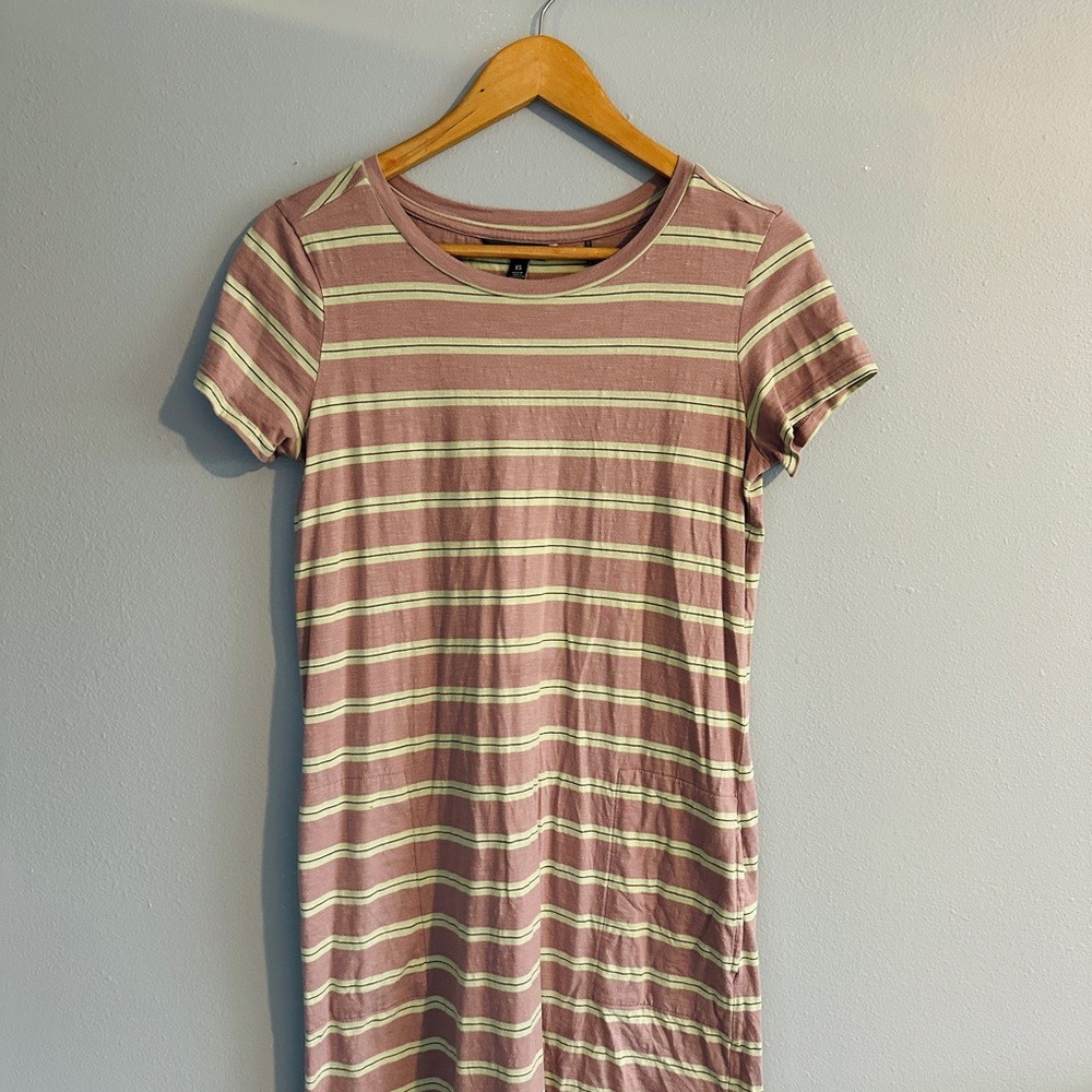 Toad&Co Lavender and Sage T-Shirt Dress